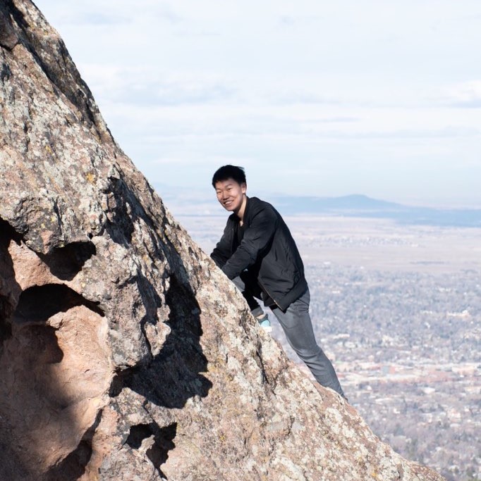 Max on a another rock